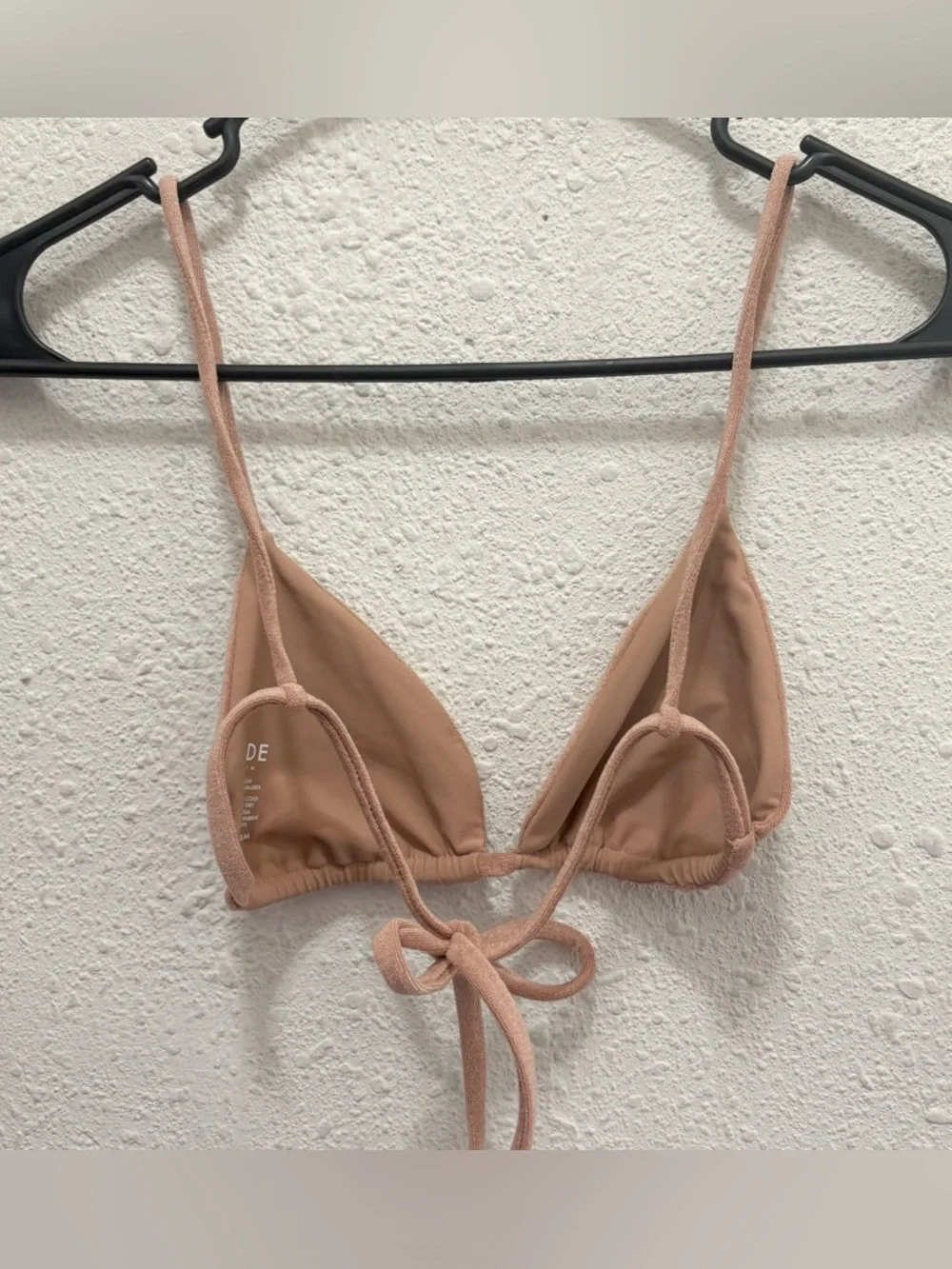 Jade Swim Terry Bikini Set in Nude Brown Top-M Bottoms-Small